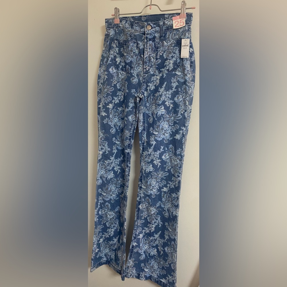 Love Shack Fancy / Gap Floral Blue Women's Jeans. Size 25